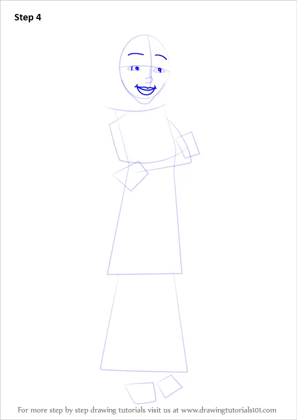 How to Draw Ros from Upin & Ipin (Upin & Ipin) Step by Step ...