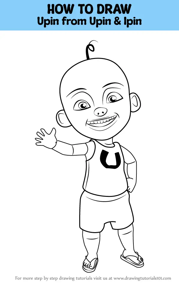 How to Draw Upin from Upin & Ipin (Upin & Ipin) Step by Step ...