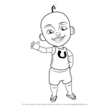 How to Draw Upin from Upin & Ipin