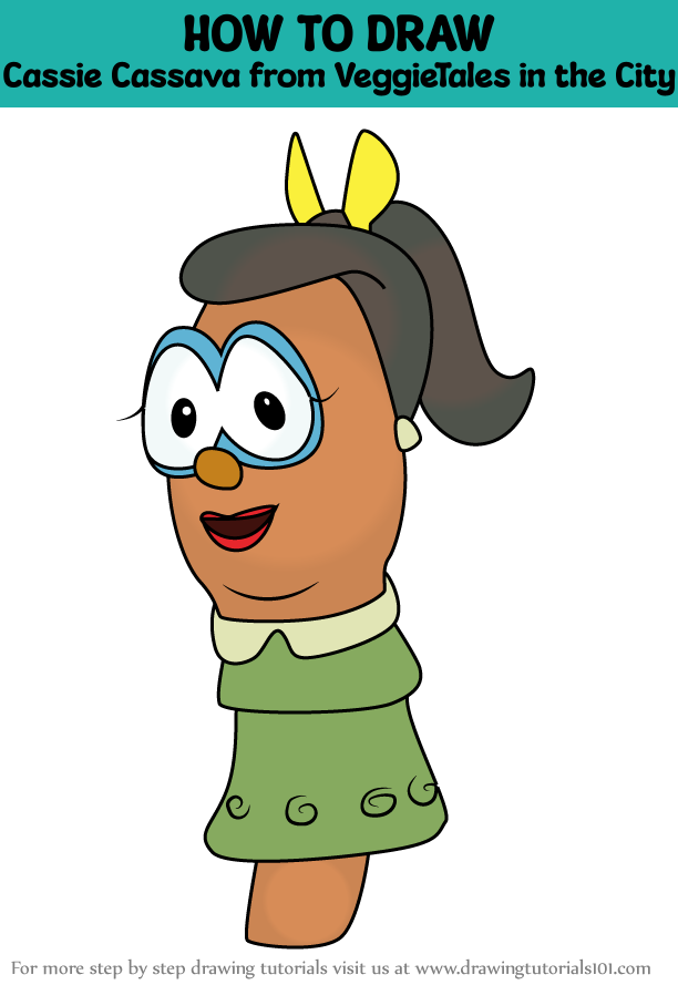 How To Draw Cassie Cassava From Veggietales In The City Veggietales In The City Step By Step 7106