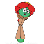 How to Draw Julia Rhubarb from VeggieTales in the City