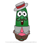 How to Draw Millward Phelps from VeggieTales in the City