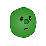 How to Draw Percy Pea from VeggieTales in the City