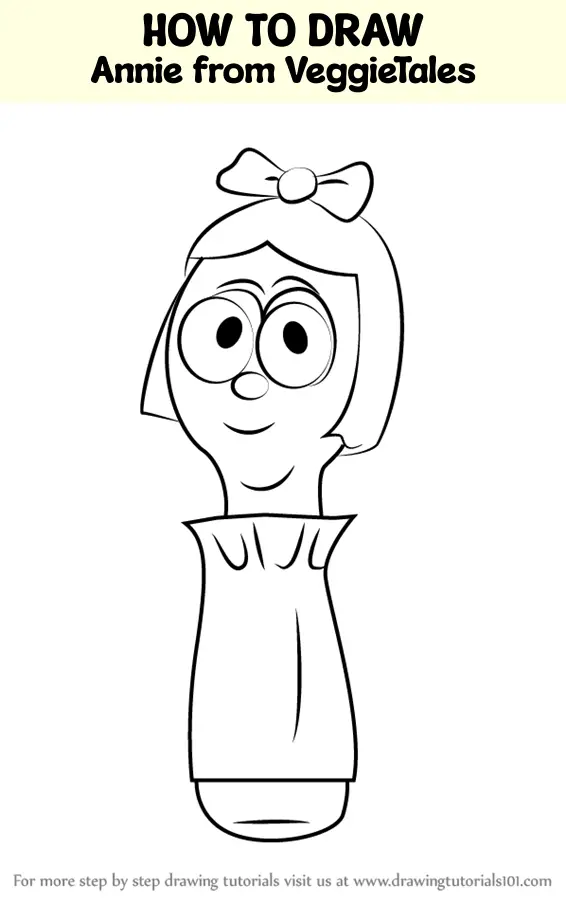 How To Draw Annie From Veggietales Veggietales Step By Step