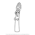 How to Draw Archibald Asparagus from VeggieTales