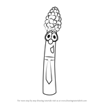 How to Draw Dad Asparagus from VeggieTales