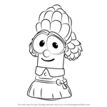 How to Draw Libby Asparagus from VeggieTales
