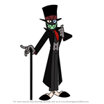 How to Draw Black Hat from Villainous