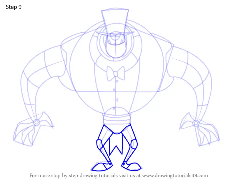 How to Draw Hatbot-Sentinel from Villainous (Villainous) Step by Step ...