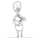 How to Draw Mrs. Drazil from Wayside
