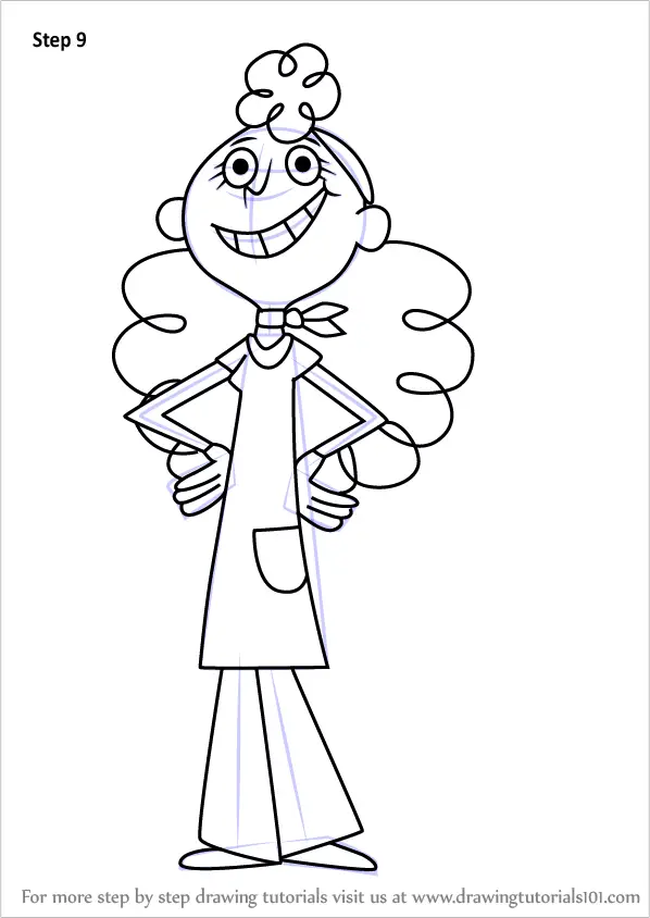 How to Draw Mrs. Jewls from Wayside (Wayside) Step by Step ...