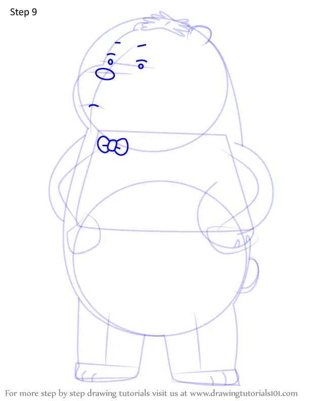 How to Draw Crowbar Jones from We Bare Bears (We Bare Bears) Step by ...