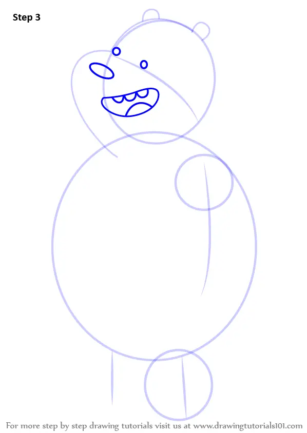 How to Draw Gizzly Bear from We Bare Bears (We Bare Bears) Step by Step ...