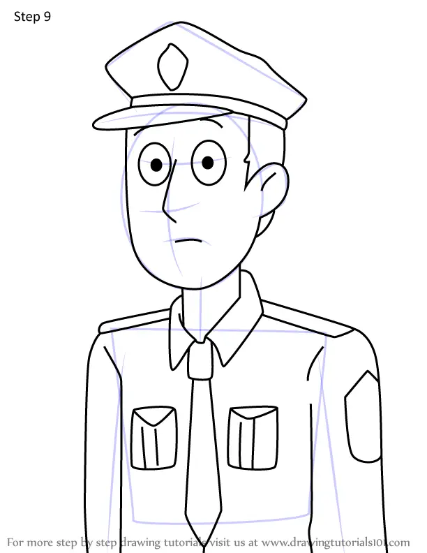 How to Draw Officer Harris from We Bare Bears (We Bare Bears) Step by ...