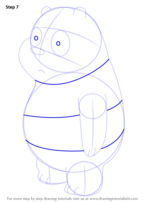 Learn How To Draw Panda Bear From We Bare Bears We Bare Bears