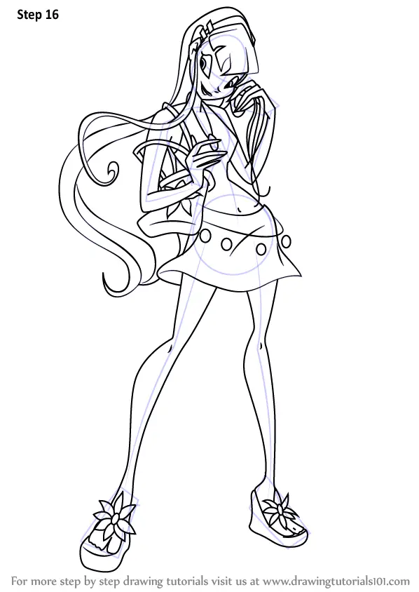 Learn How to Draw Stella from Winx Club (Winx Club) Step by Step
