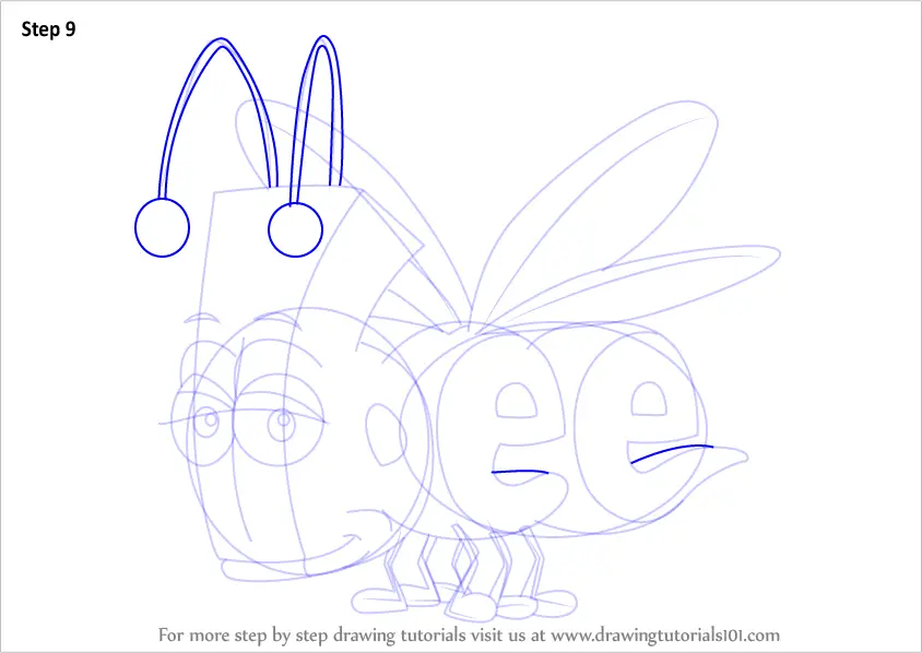 Step by Step How to Draw Bee from WordWorld : DrawingTutorials101.com