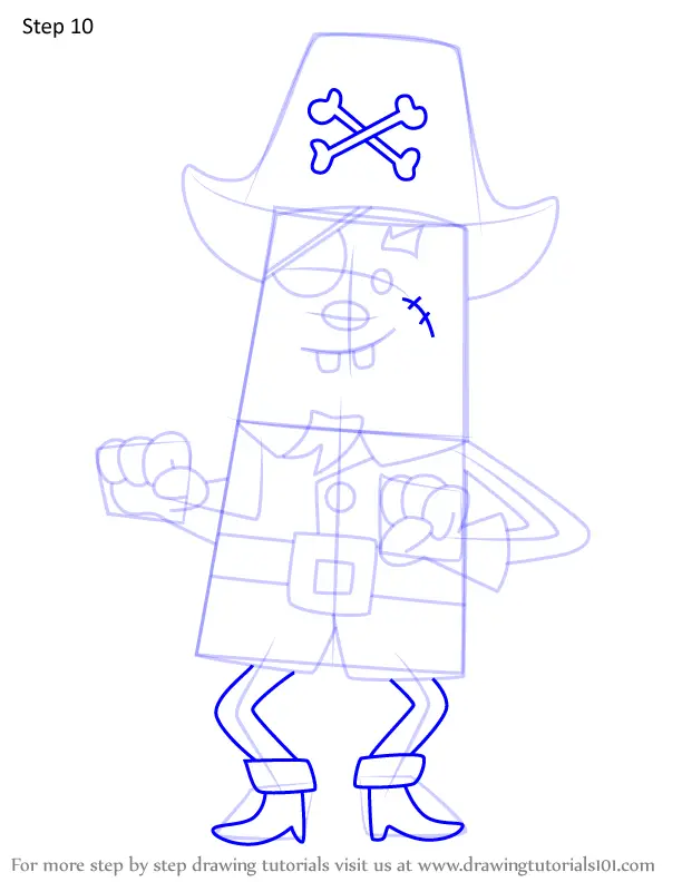 How to Draw Captain Sweet Tooth Tom from Wow! Wow! Wubbzy! (Wow! Wow ...