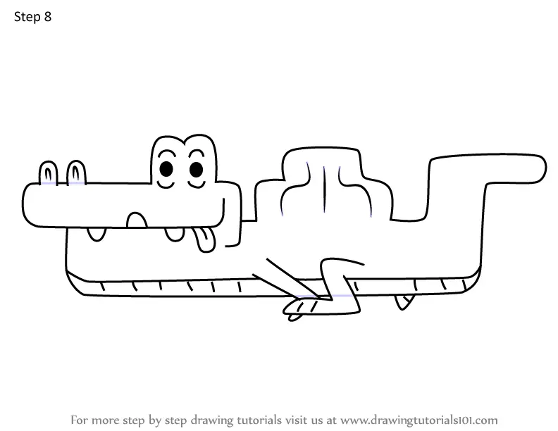 How to Draw Jellygator from Wow! Wow! Wubbzy! (Wow! Wow! Wubbzy!) Step ...