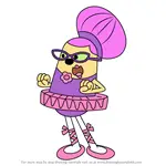 How to Draw Madame Zabinga from Wow! Wow! Wubbzy!