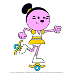 How to Draw Michelle Kwanzleberry from Wow! Wow! Wubbzy!