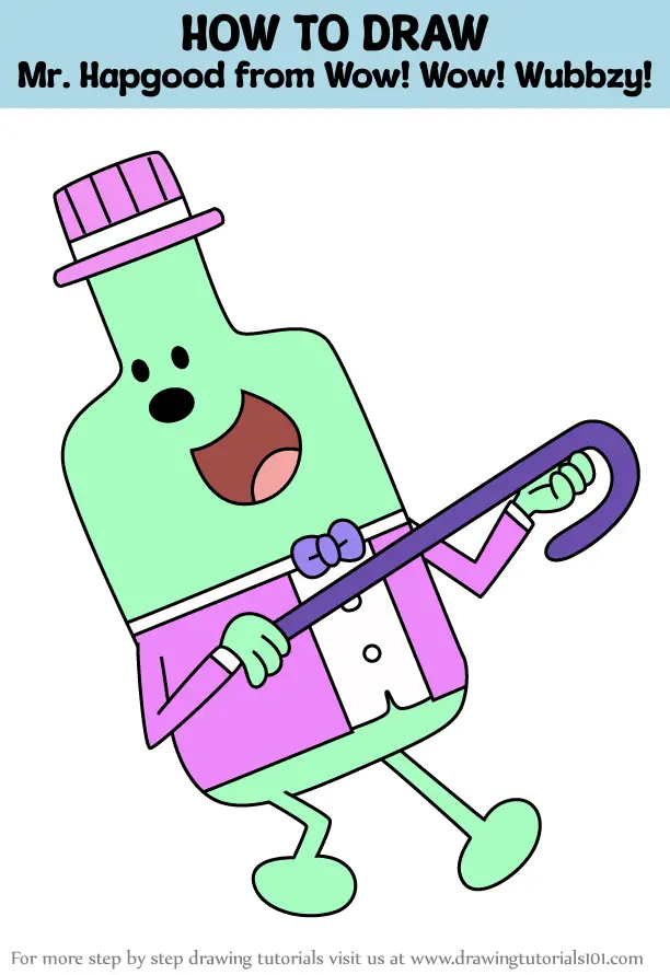 How to Draw Mr. Hapgood from Wow! Wow! Wubbzy! (Wow! Wow! Wubbzy!) Step ...