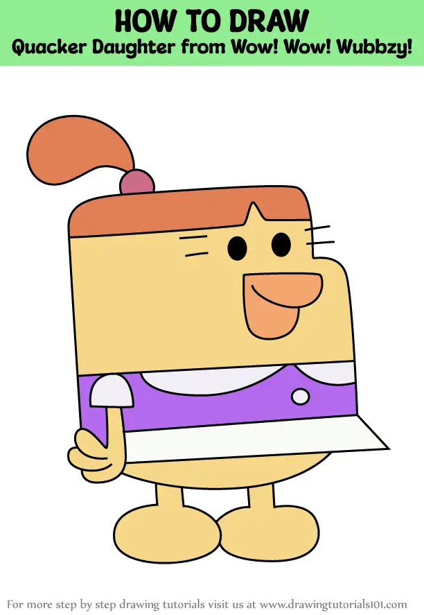 How to Draw Quacker Daughter from Wow! Wow! Wubbzy! (Wow! Wow! Wubbzy ...