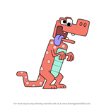 How to Draw Silly The Sillysaurus from Wow! Wow! Wubbzy!