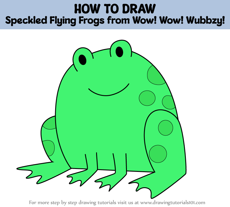 How to Draw Speckled Flying Frogs from Wow! Wow! Wubbzy! (Wow! Wow ...