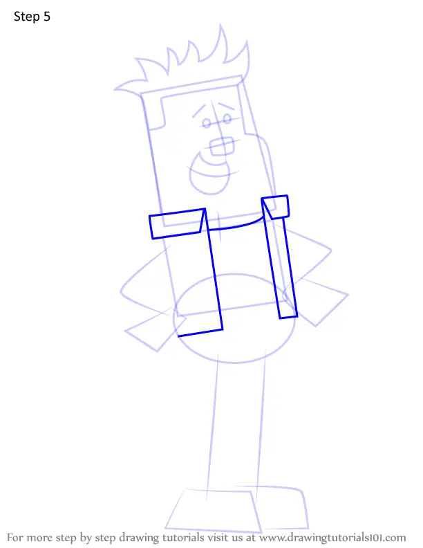 How To Draw Ty Ty The Tool Guy From Wow Wow Wubbzy Wow Wow Wubbzy Step By Step 