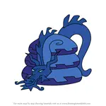 How to Draw Sapphire Dragon from Xiaolin Showdown