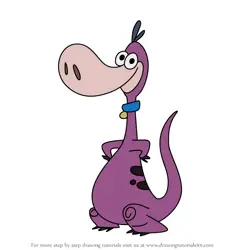 How to Draw Dino from Yabba Dabba Dinosaurs