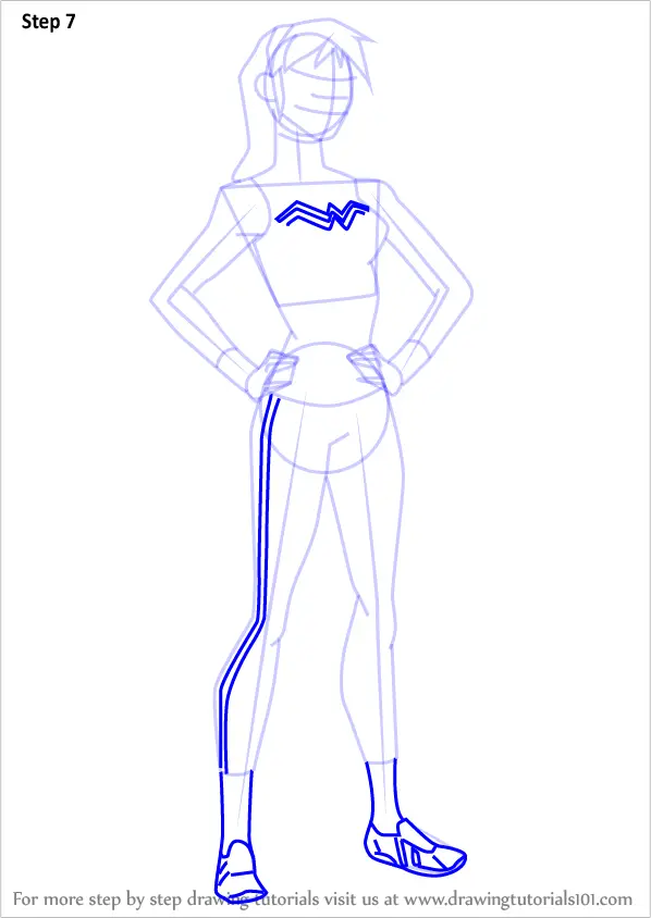 How to Draw Wonder Girl from Young Justice (Young Justice) Step by Step ...