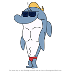 How to Draw Blond Dolphin from Zig & Sharko