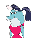 How to Draw Blue Dolphin from Zig & Sharko