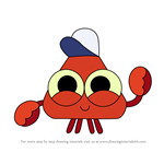 How to Draw Child Crab from Zig & Sharko