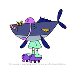 How to Draw Child Tuna's Mom from Zig & Sharko