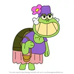 How to Draw Child Turtle's Granny from Zig & Sharko