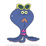 How to Draw Dark Blue Octopus from Zig & Sharko