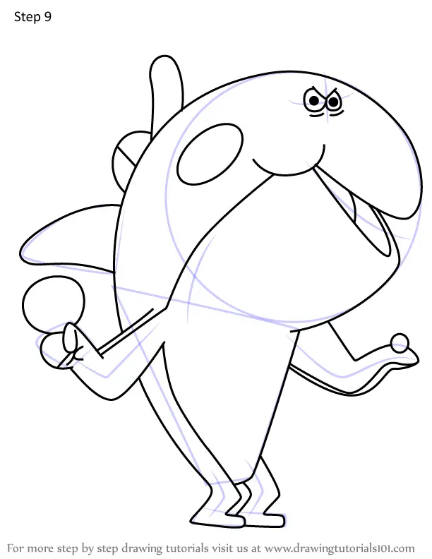 How to Draw Male Orcas from Zig & Sharko (Zig & Sharko) Step by Step ...