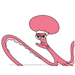 How to Draw Octopus Masseur from Zig & Sharko