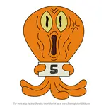 How to Draw Orange Octopus from Zig & Sharko