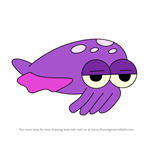 How to Draw Purple Squid from Zig & Sharko
