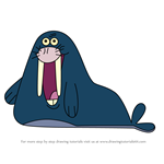 How to Draw Walrus from Zig & Sharko