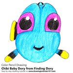How to Draw Chibi Baby Dory from Finding Dory