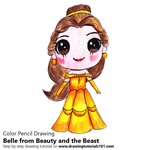 How to Draw Chibi Belle from Beauty and the Beast