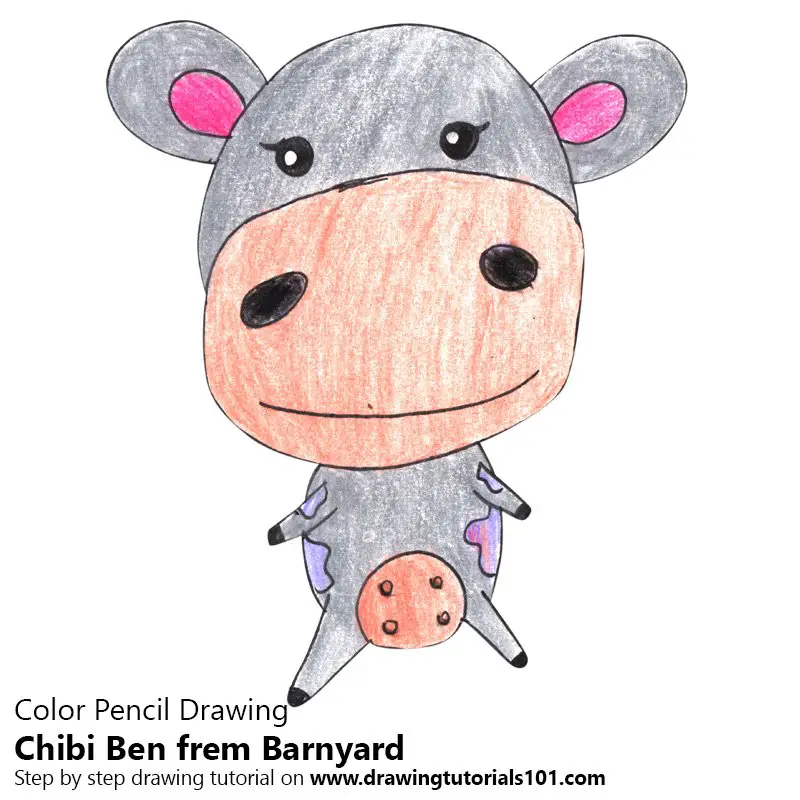Chibi Ben from Barnyard Color Pencil Drawing