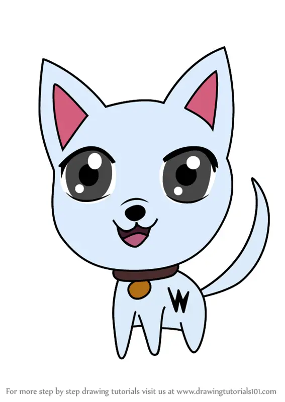 How to Draw Chibi Bolt the Dog (Chibi Characters) Step by Step