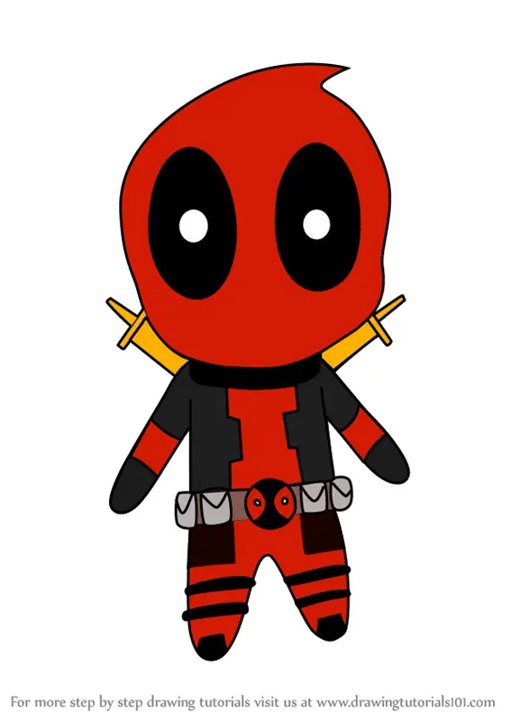 how to draw chibi deadpool