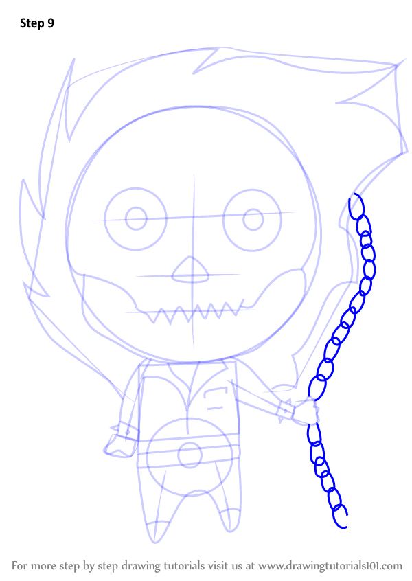 Learn How To Draw Chibi Ghost Rider Chibi Characters Step By Step Drawing Tutorials